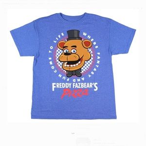 Boys Five Nights at Freddy’s Blue T-Shirt Sz M/8